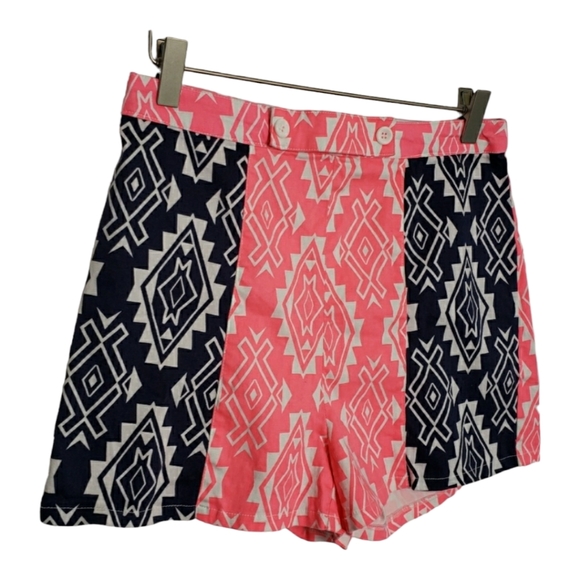 Flying Tomato Summer Neon Pink Print Bootie Boho Festival Shorts Beach JR Large - Picture 13 of 13